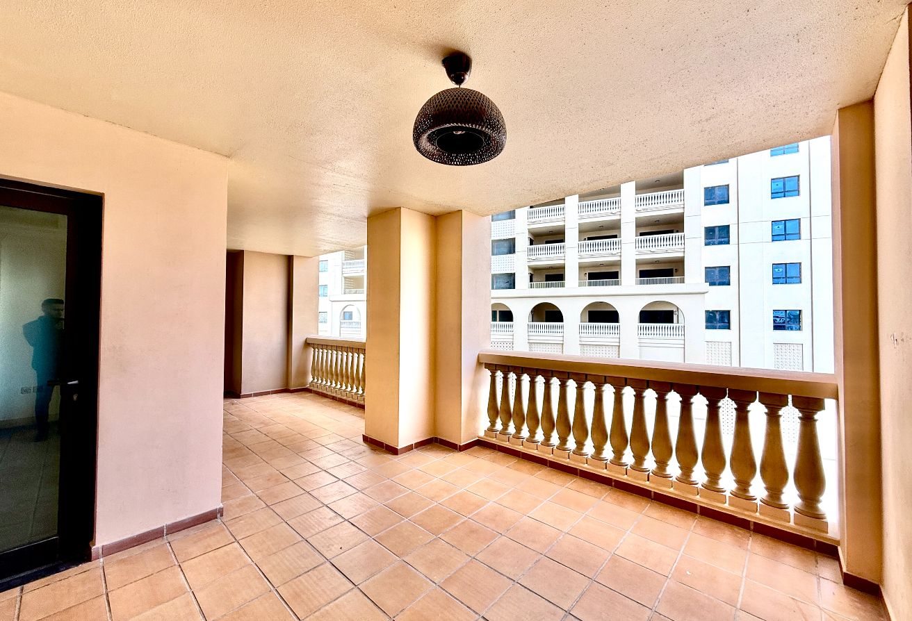 1 BR SEMI FURNISHED APARTMENT WITH BIG BALCONY